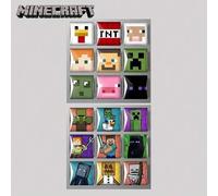 Shein Set de 9 imanes de nevera oficiales de Minecraft con diseños lindos de Creeper, Steve, Enderman, Zombie en 2 estilos - Decoración de vidrio para la co