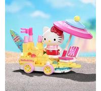 Shein Set de bloques de construcción de la serie Desfile Flotante de Sanrio - Juguete educativo para estudiantes, regalo de cumpleaños, bloques de Hello Kit