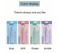 Shein Set de borradores con diseño de bolígrafo de presión, 4 piezas/Set de borradores de goma de diseño de presión automática con 3 recambios, muy adecuado