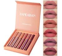 Shein Set de Brillo Labial Mate Impermeable, Lápiz Labial Sin Transferencia, Belleza Popular Mate Set de 6 Piezas de Brillo Labial & Tinte Labial (2.5ml*6)