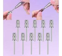 Shein Set de brocas para taladro de uñas, 10 piezas de brocas para taladro de uñas y lima eléctrica, herramientas quitaesmalte para manicura y pedicura para