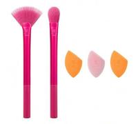 Shein Set de Brochas y Esponjas Starlite Nights de Real Techniques, Set de Regalo de 5 Piezas, Para Corrector+Iluminador+Base, Consigue Pómulos Tan Altos Co