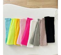 Shein Set de calentadores de pierna hasta la pantorrilla para niños, nuevos calentadores de pierna de unicolor de primavera y otoño tipo tubo recto sin tacó