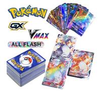 Shein Set de cartas brillantes de Pokémon - Opciones de 20/50/60/100 piezas | Cartas brillantes de alto poder adecuadas para batallas y colección, mercancía