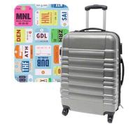 Shein Set de Maleta 64x45x28cm CON funda protectora'City Plates'. Envío gratis en 24/48h