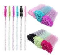 Shein Set de maquillaje para mamá que incluye 300/100/50 piezas de brochas desechables de alta calidad para aplicación de delineador de ojos, pestañas posti