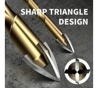 Shein Set de martillo giratorio de 4 piezas de uso múltiple, vástago hexagonal - Bit Broca de acero/alta dureza, firmemente fijada, adecuada para vidrio, co