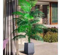 Shein Set de palmeras artificiales ultra realistas 3 en 1 con Monstera y Bird Of Paradise - Plantas de palma falsa Areca de 90-120 cm de alto, decoración tr