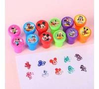 Shein Set de pegatinas de recompensa de plástico con temática de Disney Mickey y Minnie, kit de manualidades multicolor para scrapbooking, regalos de fiesta