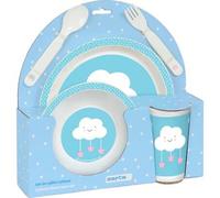 Shein Set De Platos, Cubiertos Y Vaso Safta Preescolar "Nube" set completo con materiales libres de y seguros asegurando el bienestar de los mas pequeños -