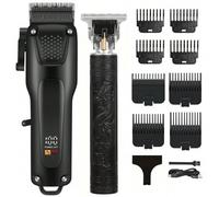 Shein Set de recortadora para hombres, recortadora de cabello inalámbrica con pantalla digital y interfaz USB, Body de ABS, batería de ión de litio recargab