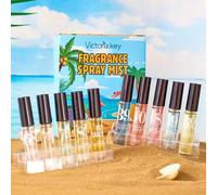 Shein Set de regalo de 10*5ml de perfume romántico de verano de Brasil, inspirado en el mundo digital, con múltiples estilos de fragancias con notas de vain