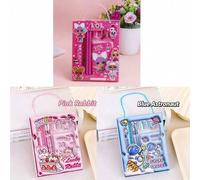Shein Set de regalo de fiesta LOL Surprise, set de papelería de oficina rosa, set de regalo sorpresa que incluye billetera pequeña, lápiz, borrador, sacapun