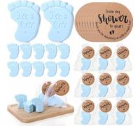 Shein Set de regalo exclusivo de 60 piezas para fiesta de revelación del sexo del bebé recién nacido, adecuado para baby shower y fiestas temáticas