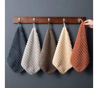 Shein Set de toallas lujosas y suaves - Toalla de mano súper absorbente y de secado rápido - Elemento esencial multiusos para el hogar y el baño de 11.8*11.