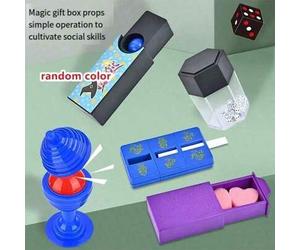 Shein Set de trucos de magia, incluye restauración de objetos, dados mágicos explosivos, caja transformadora, magia de cerca, juguetes extraños, regalo de A