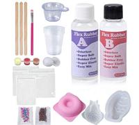 Shein Set DIY Taba, Kit de fabricación de joyas DIY, Silicona líquida AB 1:1 con 3 moldes, Crea tu propio set de manualidades de gel ultra suave hecho a man