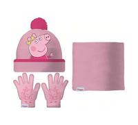 Shein Set Gorro/Buff/Guantes Bebé 44/46 Peppa Pig "Cosy Corner" Conjunto de Invierno Cálido y Suave | Set Gorro y Guantes Avengers de Punto Modernos, Ideale