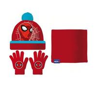 Shein Set Gorro/Buff/Guantes Bebé 44/46 Spider-Man "Great Power" Conjunto de Invierno Cálido y Suave | Set Gorro y Guantes Avengers de Punto Modernos, Ideal