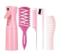 Shein Set/Kit de Peines para Peinado 1/5 Piezas - Incluye: Peine con Punta, Peine de Cola de Rata, Cepillo de Bordes, Cepillo de Champú, Botellas para Tinte