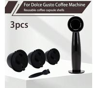 Shein Set, máquina de cápsulas de café DolceGusto, se pueden usar cápsulas de café. Cucharilla de doble uso para café en polvo + 3 piezas de cápsulas de caf