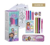 Shein Set Papelería Coloreable Gabby´S Dollhouse Completo y Elegante | Set de Papelería Gabby's Dollhouse para Oficina y Estudio, Ideal para el Día a Día⚫ E