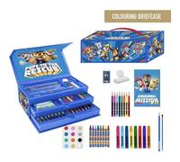 Shein Set Papelería Coloreable Paw Patrol para Niños y Niñas - Kit Escolar Incluye 50 Piezas con Lápices, Bolígrafo, Goma, Regla, Sacapuntas, Estuche y Más