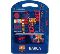 Shein Set Papelería F.C.Barcelona 1ª Equip. 25/26 Escolar - Incluye Bolígrafo, Lápiz, Goma, Entre Otros, Diseño Para Niños y Niñas - Set Papelería Práctico