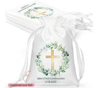 Shein Set personalizado de 5 bolsas con cruz para hijo, hija, primera comunión, bautizo, , boda religiosa, decoración, regalo de agradecimiento, bienvenida,