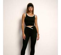 Shein Set "PinkTip SculptFlex": Sujetador ajustable con tirantes y leggings de cintura alta con efecto levantamiento | Sensación de desnudez y control del a