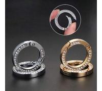 Shein Sets de 2/4/6 piezas de gruesos anillos de primavera con incrustaciones de diamante hechos a mano, aros llaveros, colgantes para llaves de coche, acce