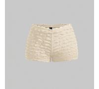 Shein Shorts casuales de mujer de talle bajo, ajuste ceñido, elásticos, minifalda, shorts tipo bóxer con volantes, shorts a juego, shorts de tomate niña de