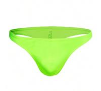Shein Shorts de baño de hombre con triángulos neón para la playa de verano, bañador tipo culotte de tela sólida
