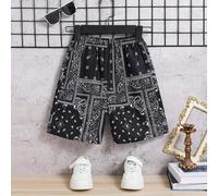 Shein Shorts tejidos holgados impresos de deporte cómodos y casuales para niños preadolescentes