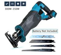 Shein Sierra alternativa inalámbrica, compatible con batería Makita de 18 V, sierra eléctrica de velocidad variable de 0 a 3500 SPM con 4 hojas de sierra, l
