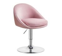 Shein Silla Ajustable, Taburete de Tocador, Silla de Oficina Giratoria, Taburete de Bar con Respaldo y Base, Acero, para Mostrador, Oficina, Tocador, Comedo