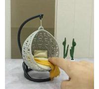 Shein Silla Columpio en Miniatura, Modelo de Cesta Colgante Adorable, Decoración del Hogar Hecha a Mano, Decoración de Escena en Miniatura