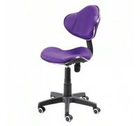 Shein Silla de Escritorio 53x82x53 cm Bambola Oficina Morado Estructura Metal Negro Asiento Tapizado Tela Base Ruedas Multidireccionales Mobiliario Compacto