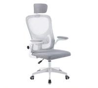 Shein Silla de Escritorio, Sillón de Oficina Giratorio Admis Home Office Blanco Reposacabezas Regulable Apoyabrazos Ruedas Anti-rayas Tela Transpirable Meta