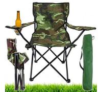 Shein SILLA DE SENDERISMO PLEGABLE SILLÓN GRANDE SILLA DE CAMPING XXL, PLEGABLE, EXTENSIBLE, SILLA DE PESCA TURÍSTICA CON CONTENEDOR, SILLA PLEGABLE DE PESC