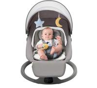 Shein Silla Mecedora Eléctrica para Niños,Hamaca para Bebé con 5 Velocidades, Eléctrica Silla macedora 0-12kg, con mando a distancia y Blueteeth para conect