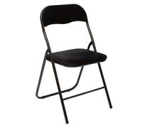 Shein Silla plegable de terciopelo negro.Envió gratis 24/72