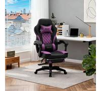 Shein Sillas de oficina, silla de juegos, silla de escritorio, reposapiés ajustable, silla de escritorio, soporte para la cabeza y la cintura, Songmics Home