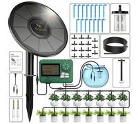 Shein Sistema de riego automático solar TRJZWA 2025. Kit de riego por goteo con temporizador de agua para balcón, invernadero y jardín. Admite 15 plantas en