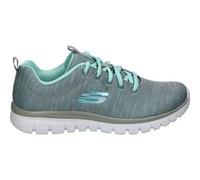 Shein SKECHERS | Deportivas Skechers Graceful Twisted Fortune para Mujer - Zapatilla Casual en Color Gris con Detalles en Verde - Sneakers con Cordones - Có
