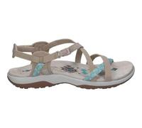 Shein SKECHERS | Sandalias Skechers Reggae Slim Vacay para Mujer - Sandalias Planas en Color Beige con Detalles - Cierre de clip para Mayor Ajuste - Memory