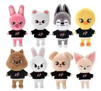 Shein SKZ K POP STAY 6th Fan Meeting Muñeco de Peluche Pijama 10CM Llavero - STAY In Our Little House | Juguetes de Peluche de Dibujos Animados & Anime | Re