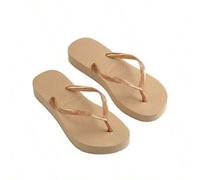 Shein Slim Flatform Women's Flip-Flops Gold 4144537
