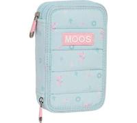 Shein SMALL DOUBLE PENCIL CASE 28 PIECES MOOS "GARDEN" - Durable and Practical Pencil Case Official License - Pencil Case Organizer for School Supplies - Ve