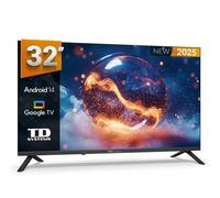 Shein Smart TV 32 pulgadas HD Hey Google Official Assistant con control por voz. Televisor Android 14 - TD Systems PRIME32C21GLE